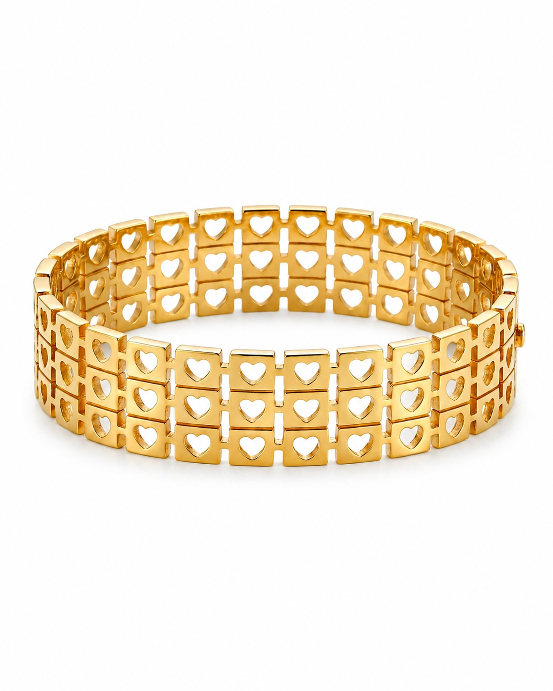 Heart Lattice Statement Cuff