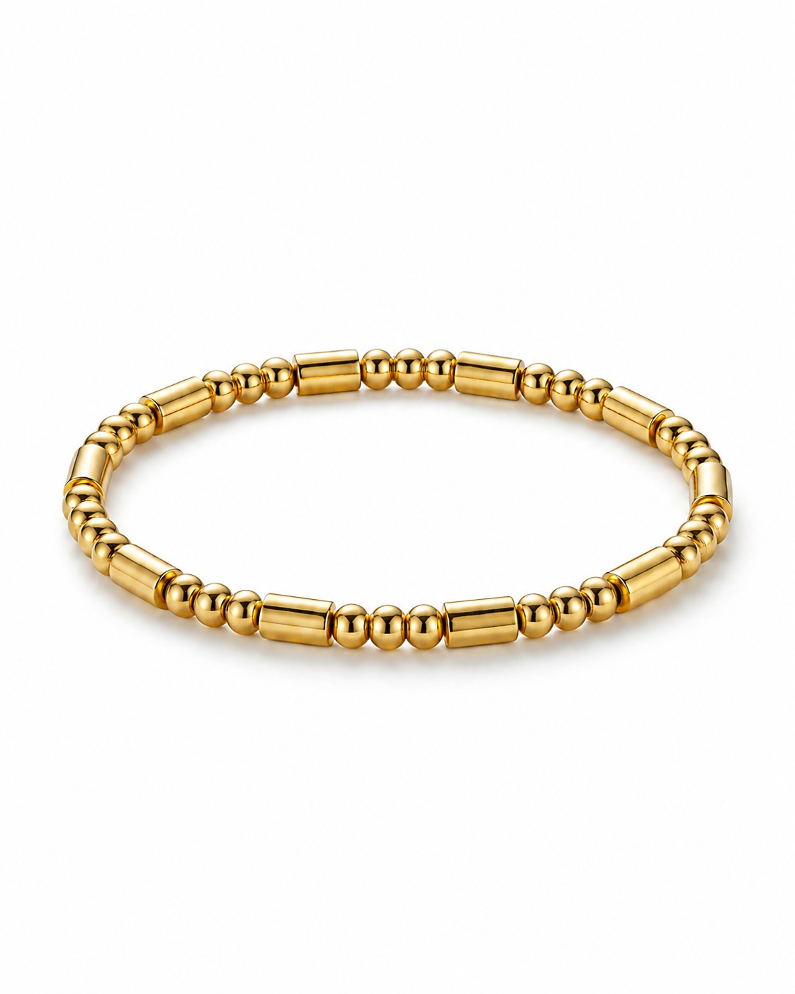 Minimal Beaded Gold Bracelet