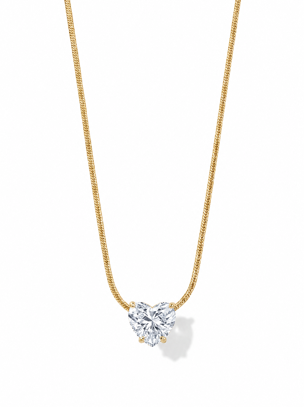 Elegant Diamond Heart Pendant Necklace