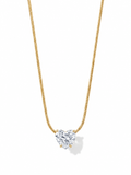 Elegant Diamond Heart Pendant Necklace