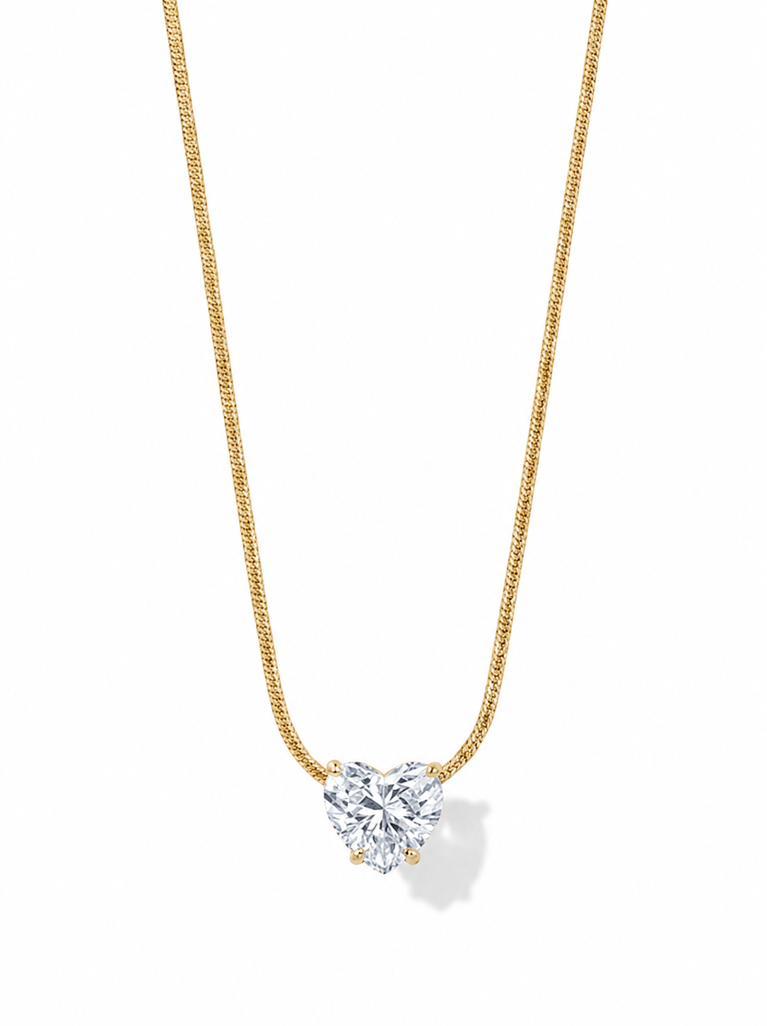 Elegant Diamond Heart Pendant Necklace