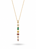 Minimal Diamond Drop Gold Plated Necklace