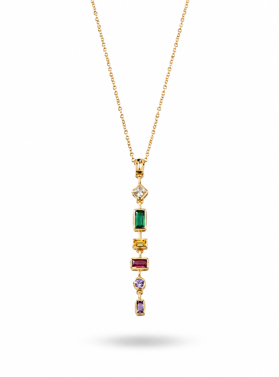Minimal Diamond Drop Gold Plated Necklace