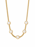 Minimal Pearl Station Necklace