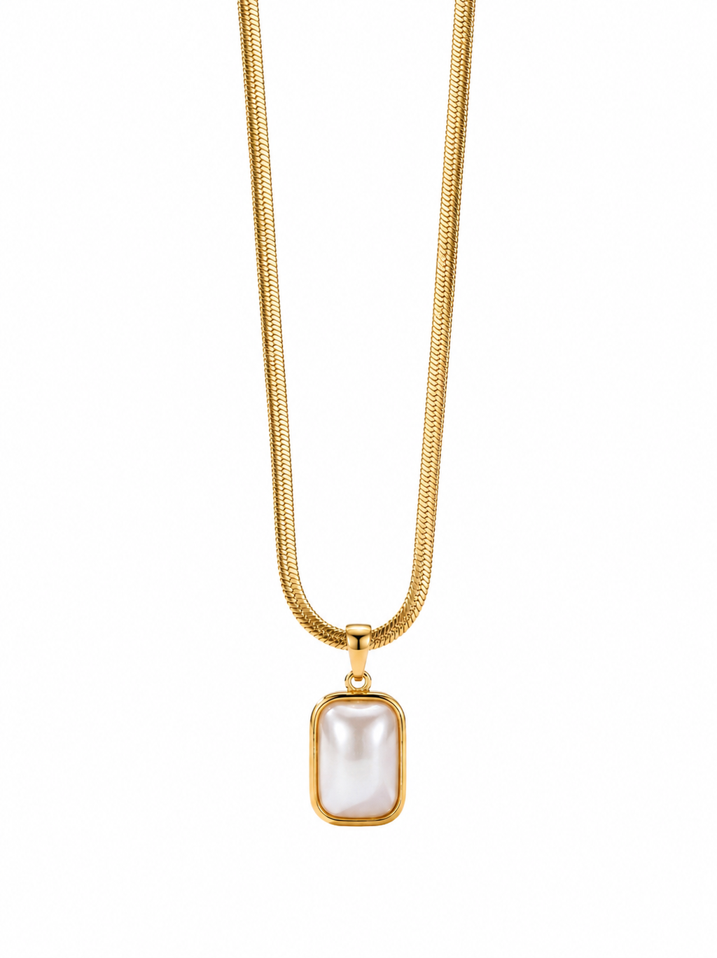 Lustre Pearl Bar Pendant Necklace
