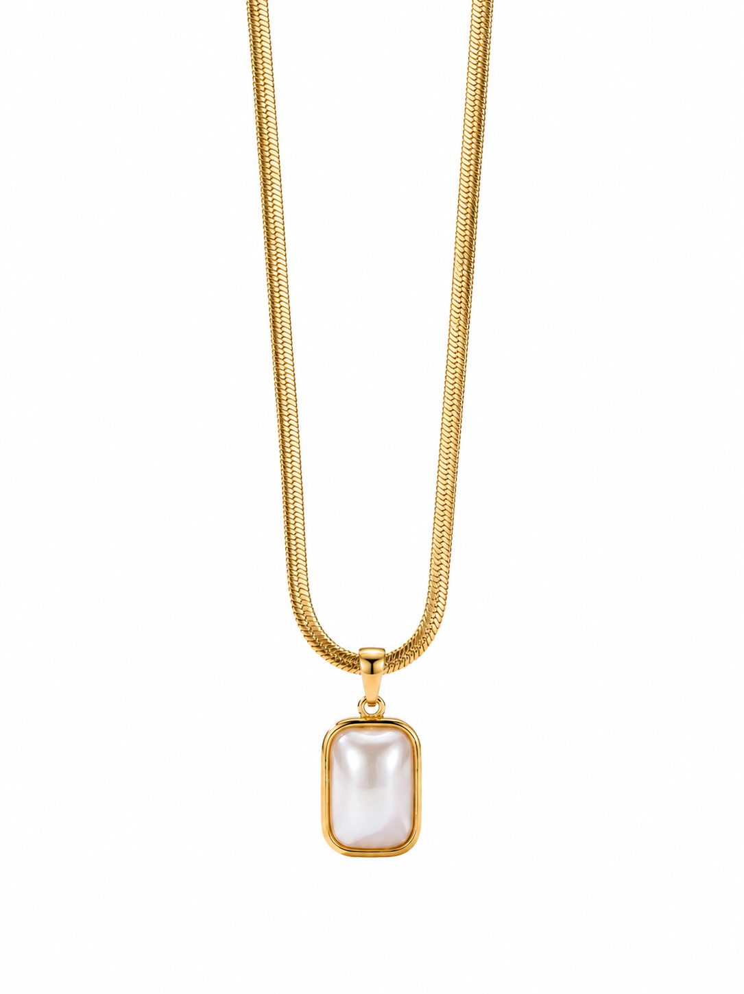 Lustre Pearl Bar Pendant Necklace