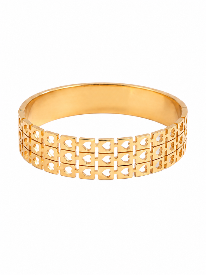 Heart Lattice Statement Cuff