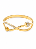 Infinity Twist Diamond Accent Cuff Bracelet