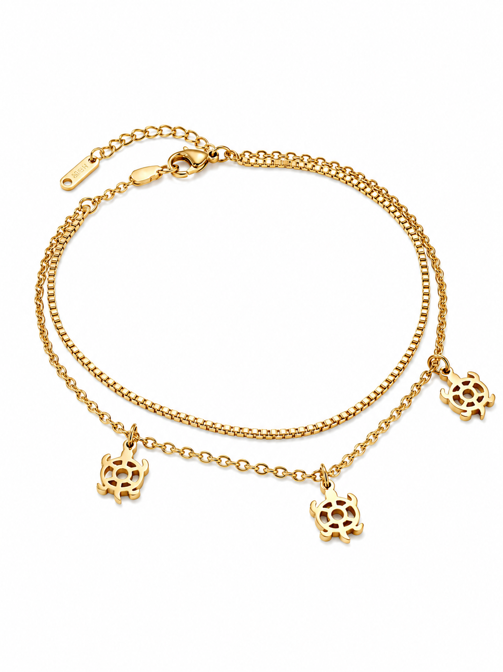 Floral Charm Layered Bracelet
