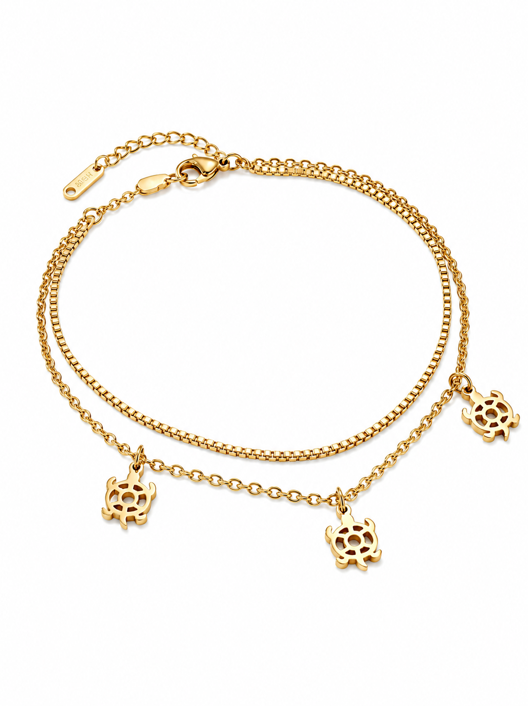 Floral Charm Layered Bracelet
