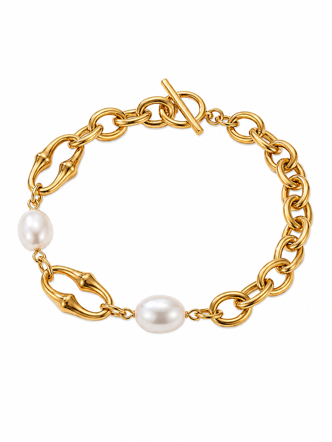 Pearl Link Statement Bracelet