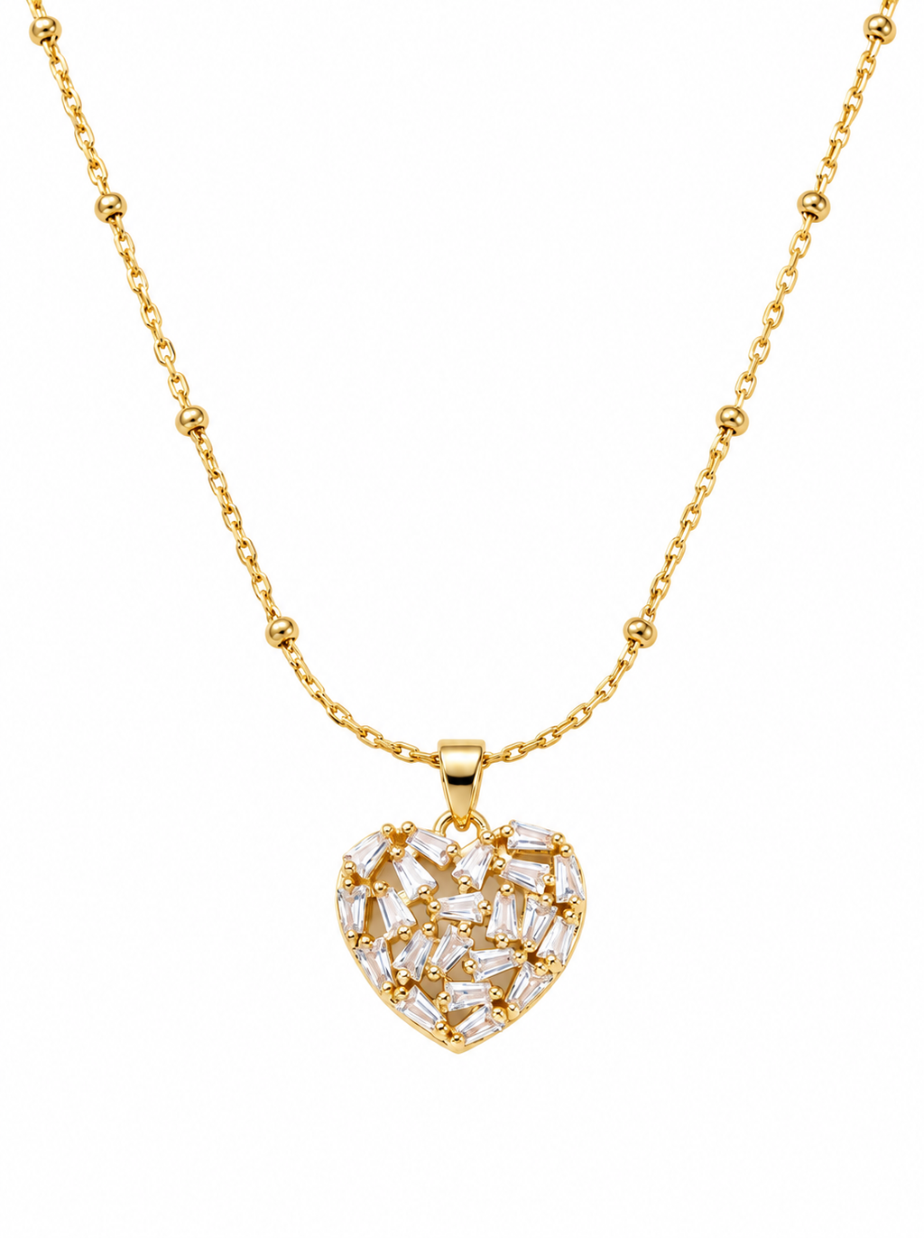 Amorette Crystal Heart Pendant Necklace