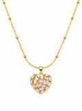 Amorette Crystal Heart Pendant Necklace