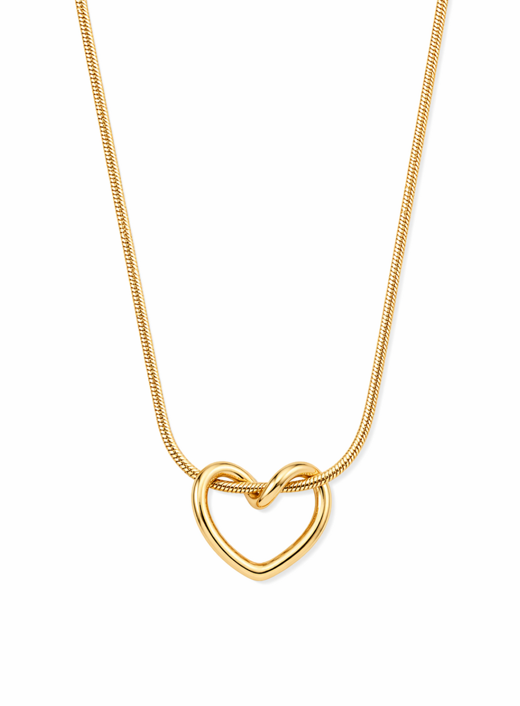 Open Heart Knot Pendant Necklace