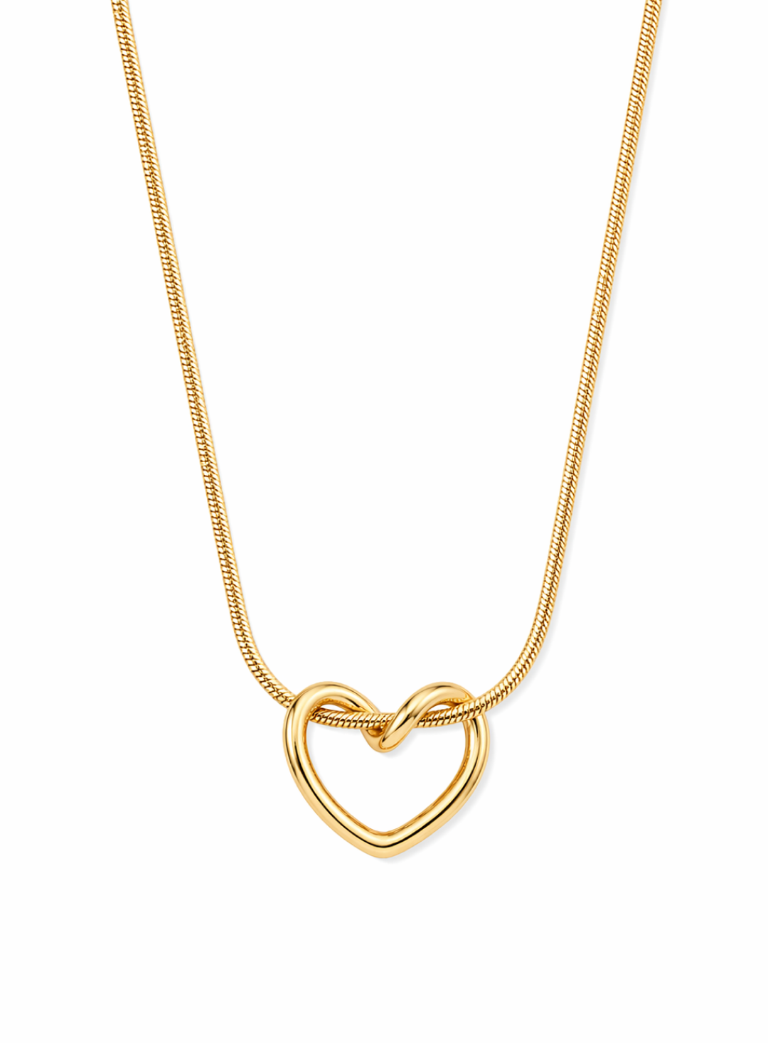 Open Heart Knot Pendant Necklace