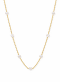Dainty Pearl Station Necklace