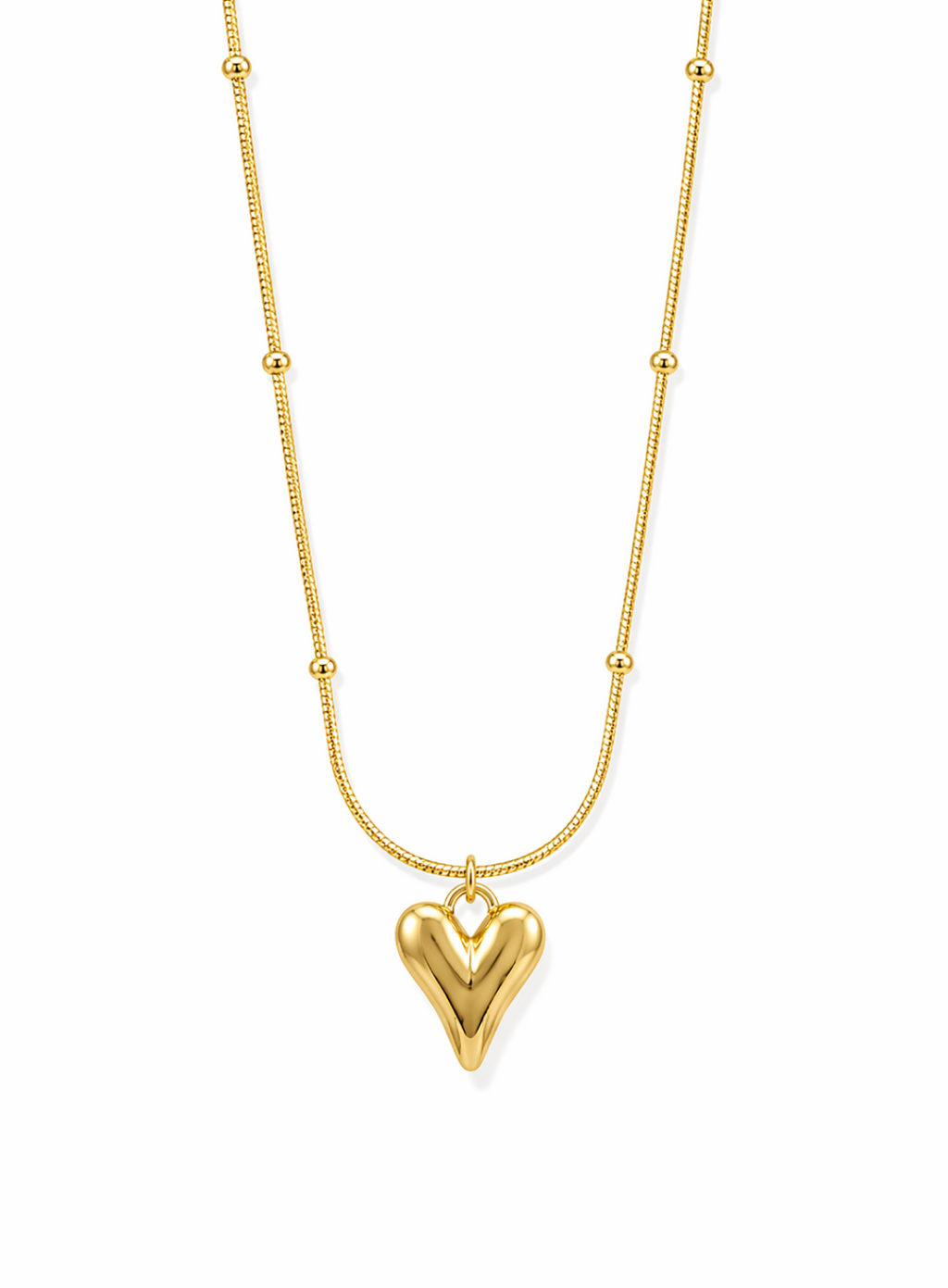 Sculpted Heart Pendant Necklace