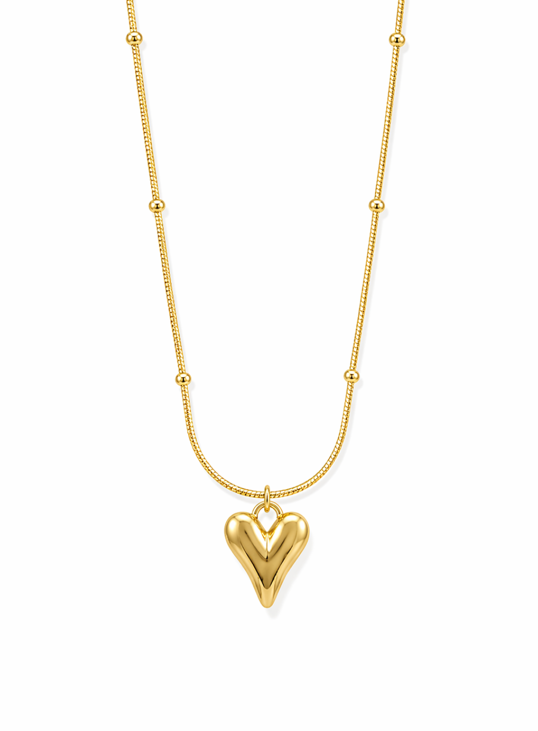 Sculpted Heart Pendant Necklace