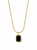Black Stone Pendant Necklace