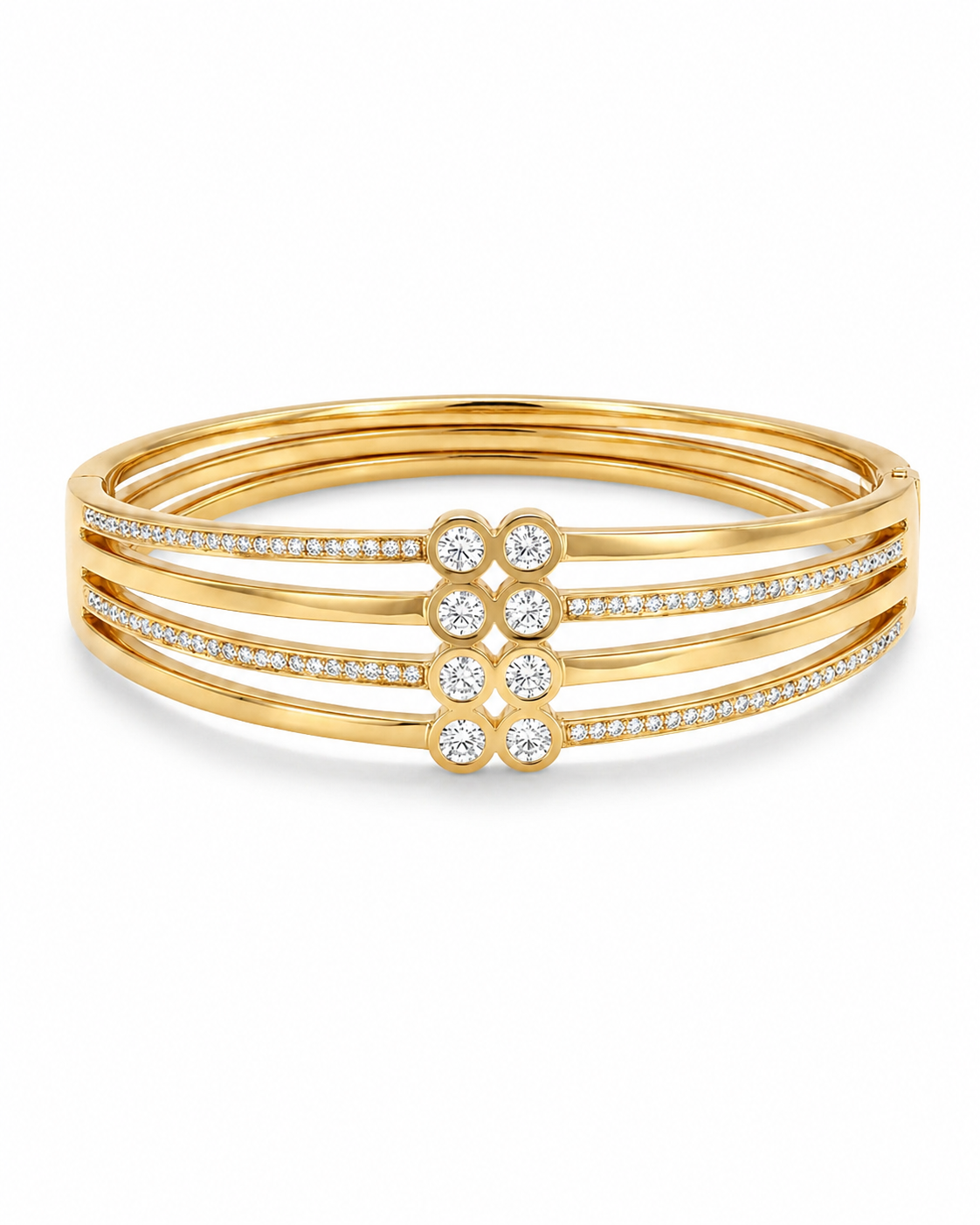 Celeste Cluster Gold Bangle