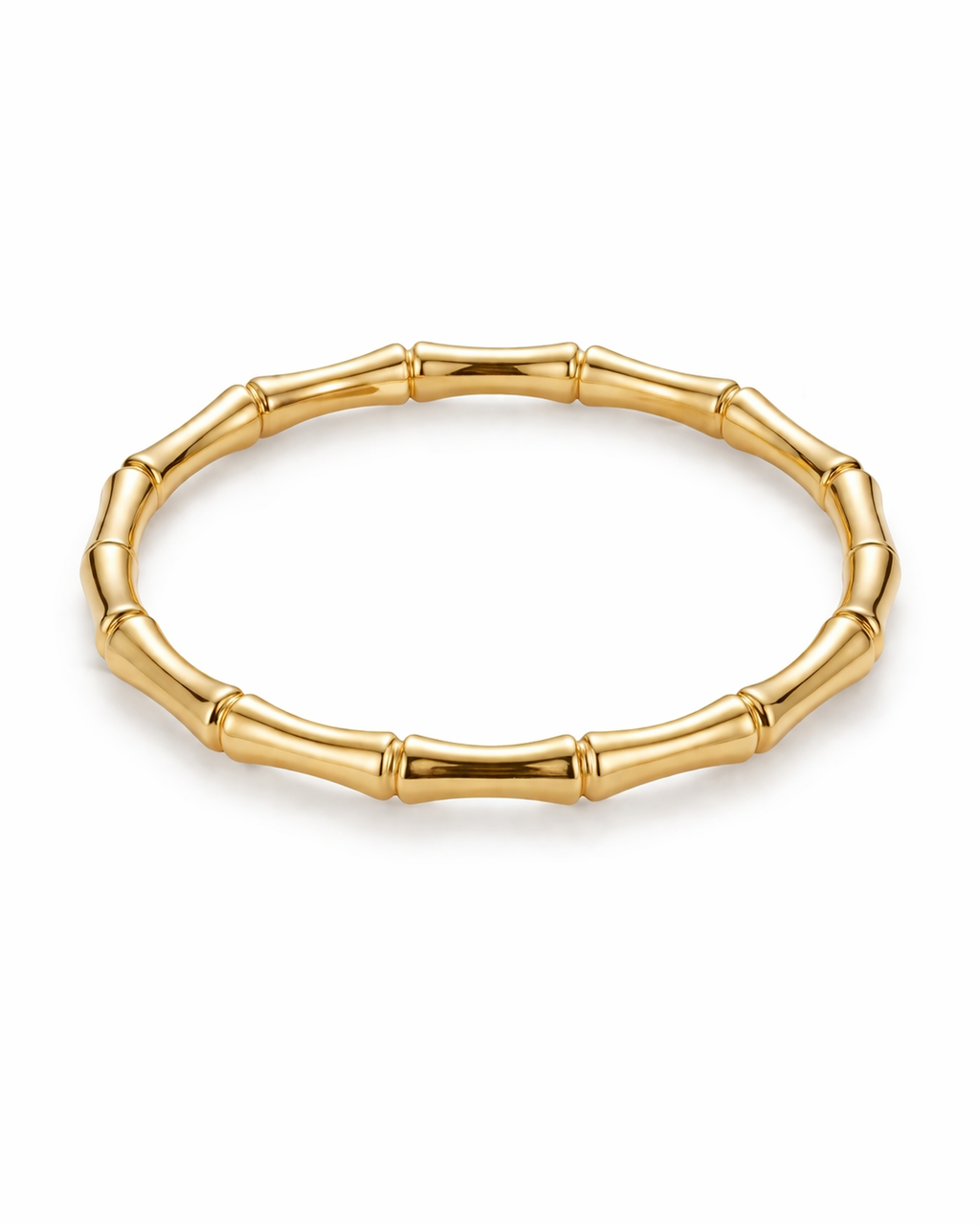 Sculpted Bamboo Gold Bangle