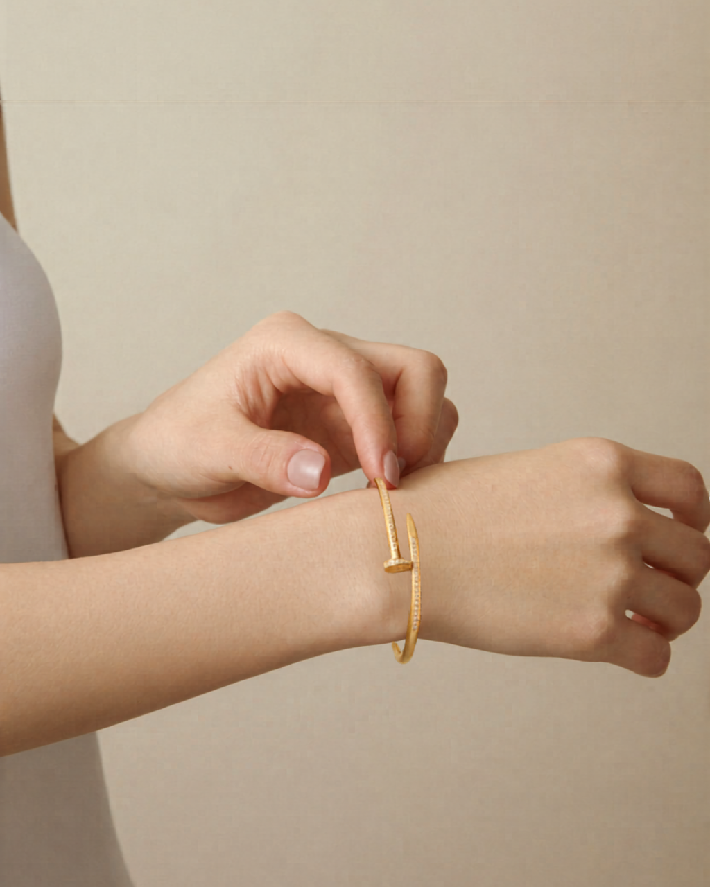 Crystal Nail Cuff Bracelet