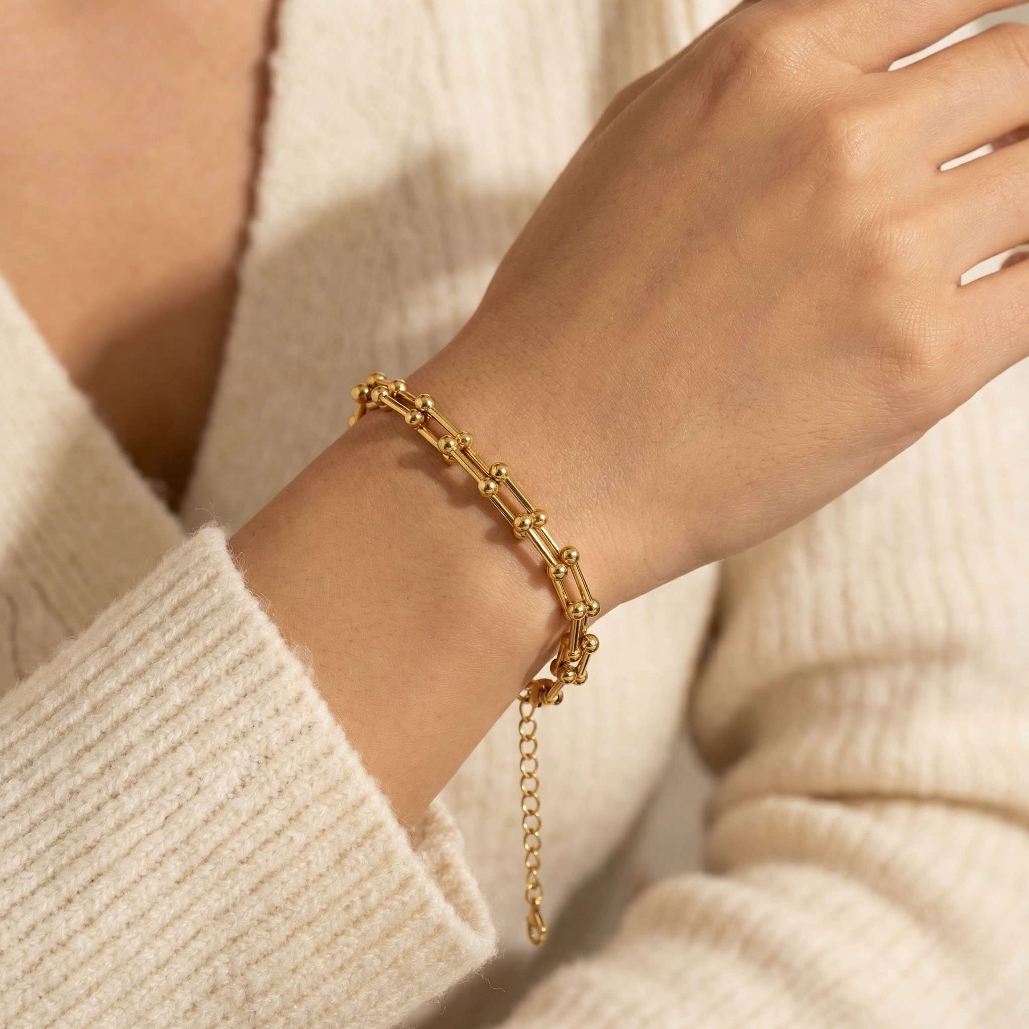Aurielle Double Strand Gold Bracelet