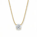 18K Gold Plated Solitaire Pendant