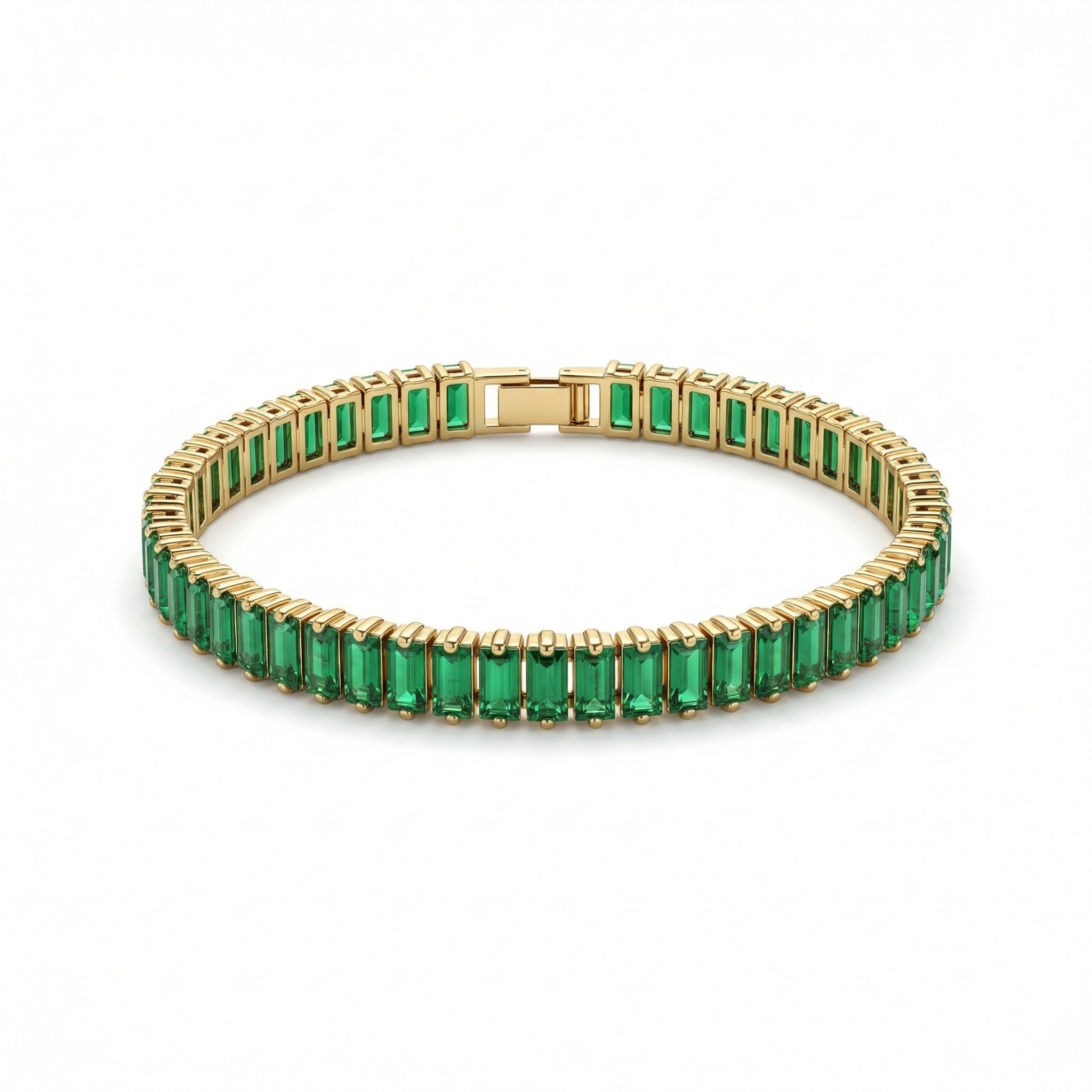 Green Emerald Tennis Bracelet