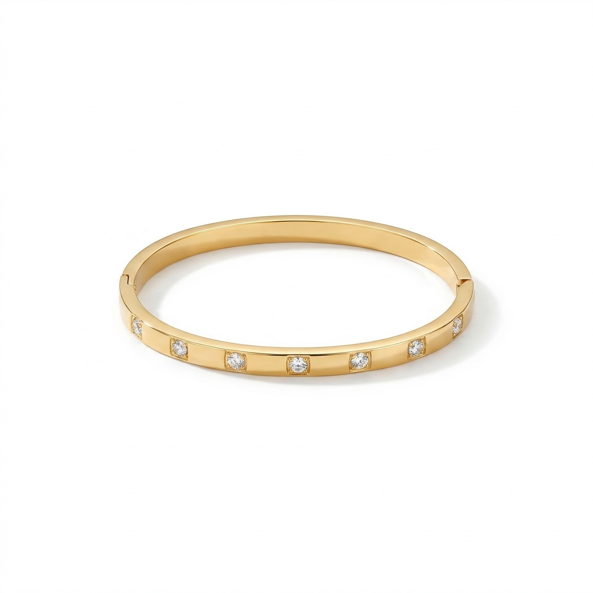 Modern Polished Gold Cuff Bracelet