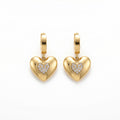 Golden Heart Drop Earrings