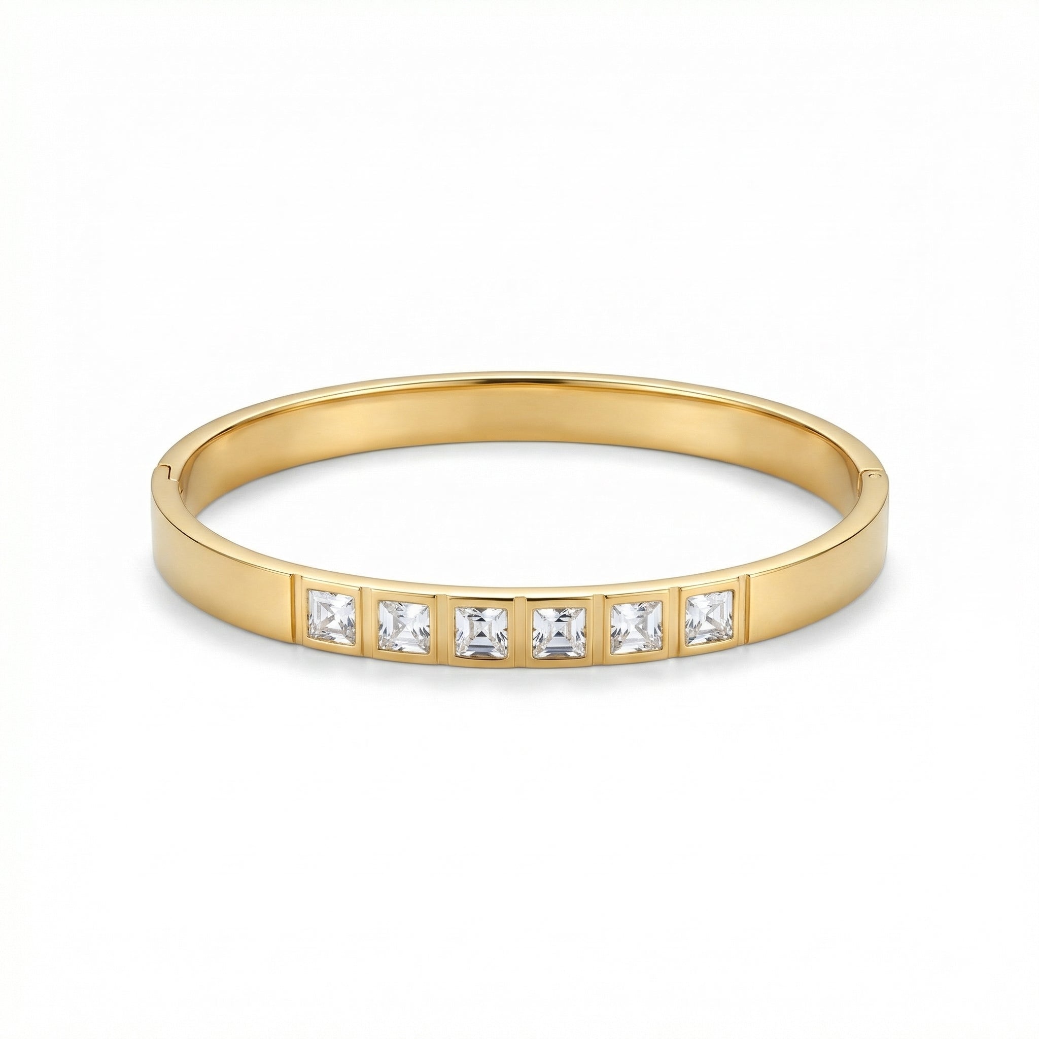 Classic Gold Plated Diamond Statement Bracelet