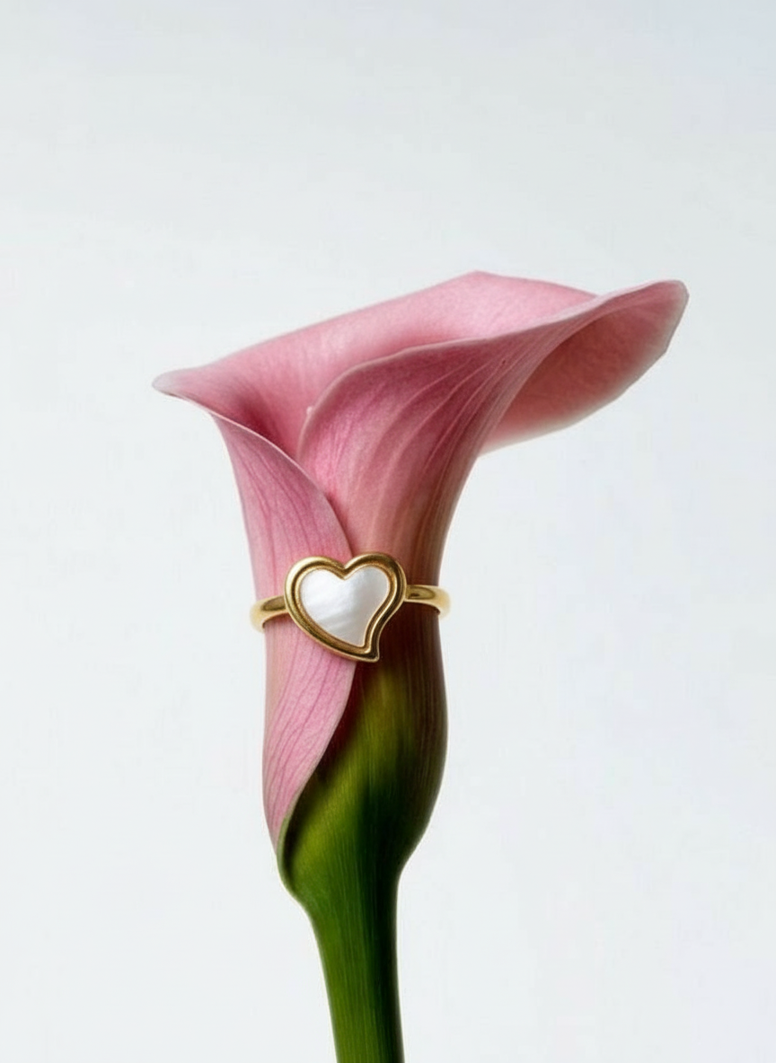 Iridescent Heart Ring