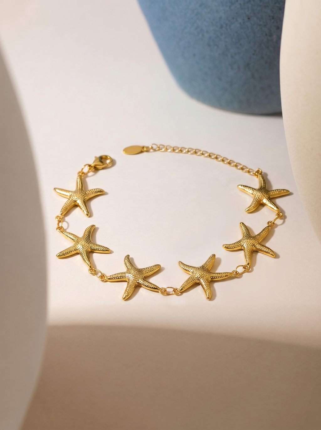 Starfish Charm Bracelet Coastal Gold