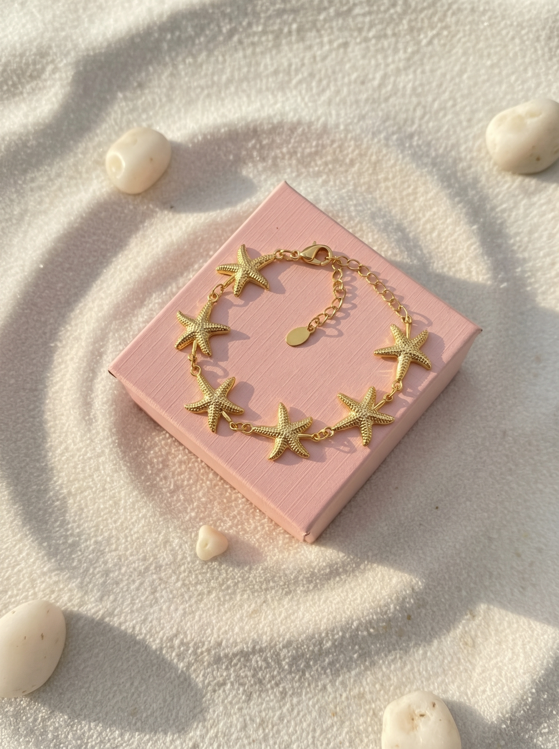 Starfish Charm Bracelet Coastal Gold
