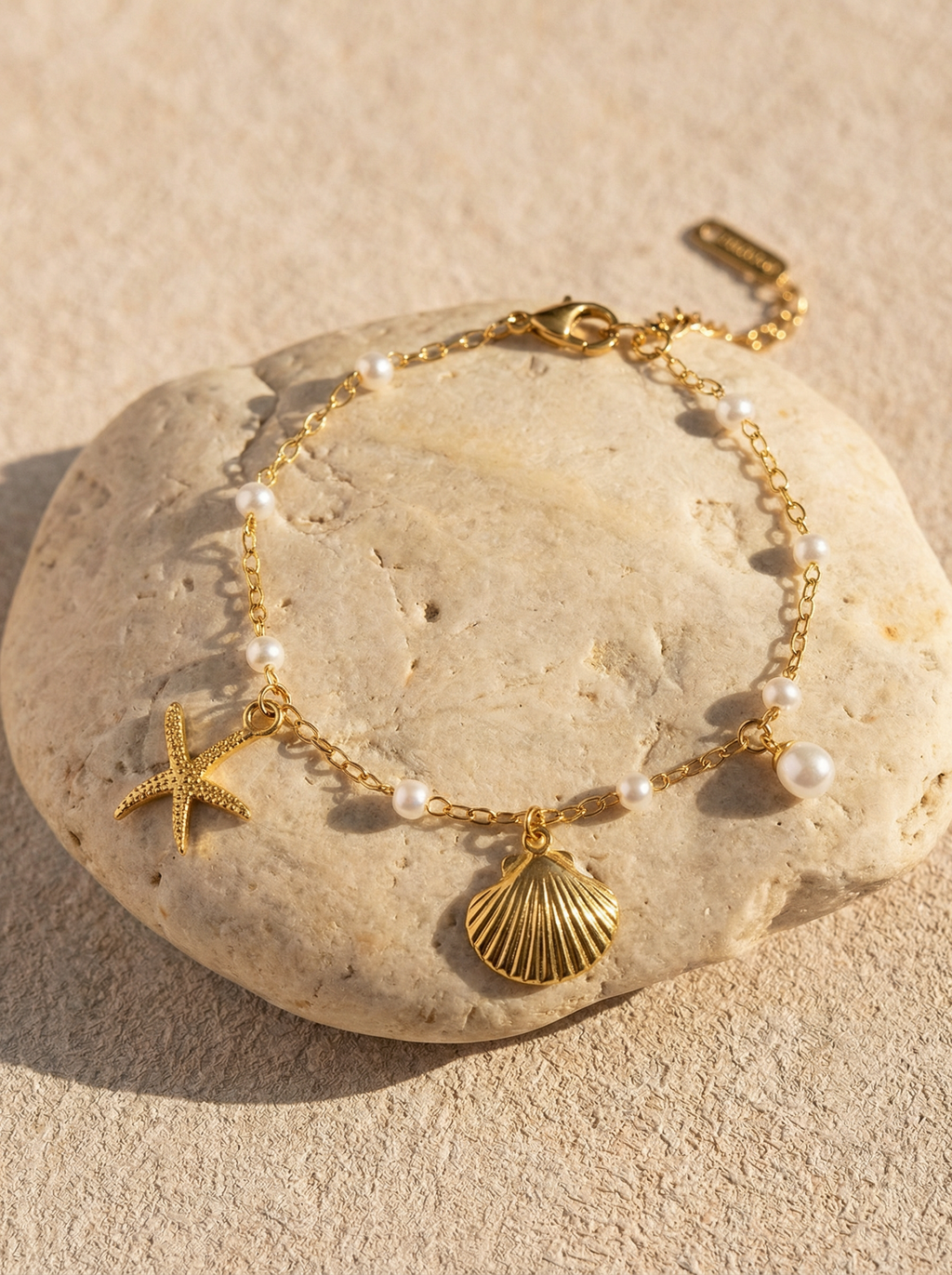 Seashell Pearl Bracelet