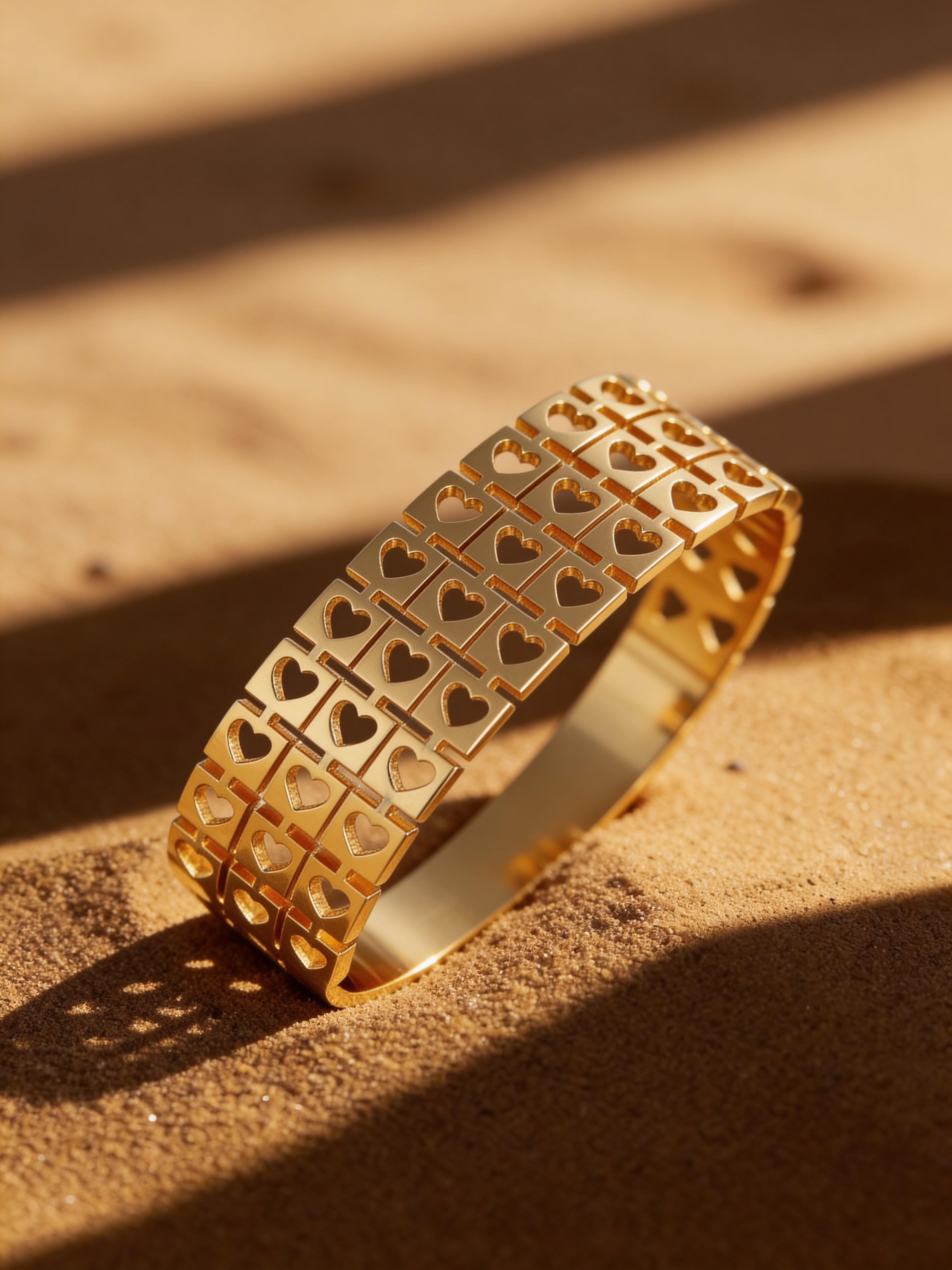 Heart Lattice Statement Cuff