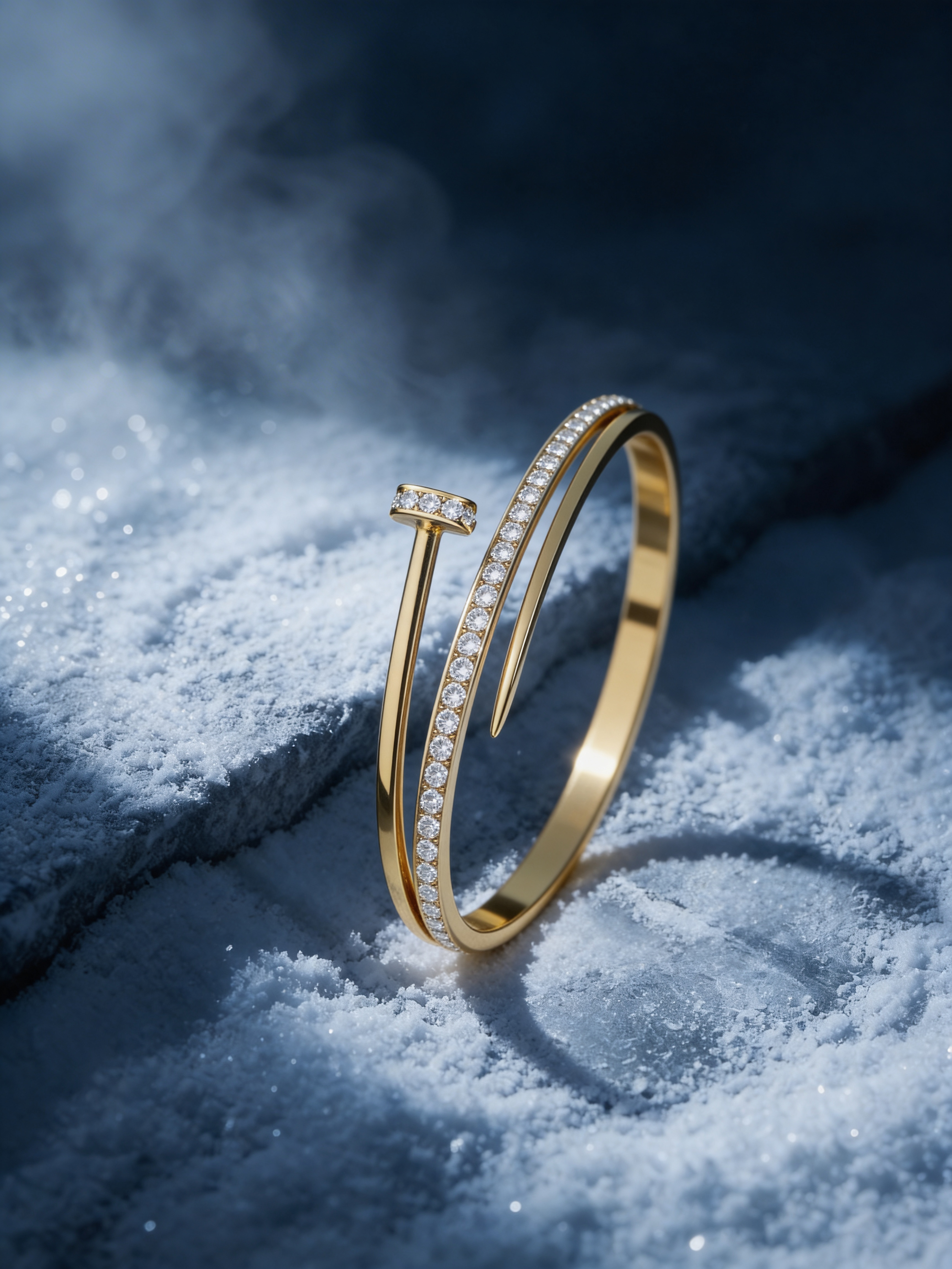 Crystal Nail Cuff Bracelet For Women