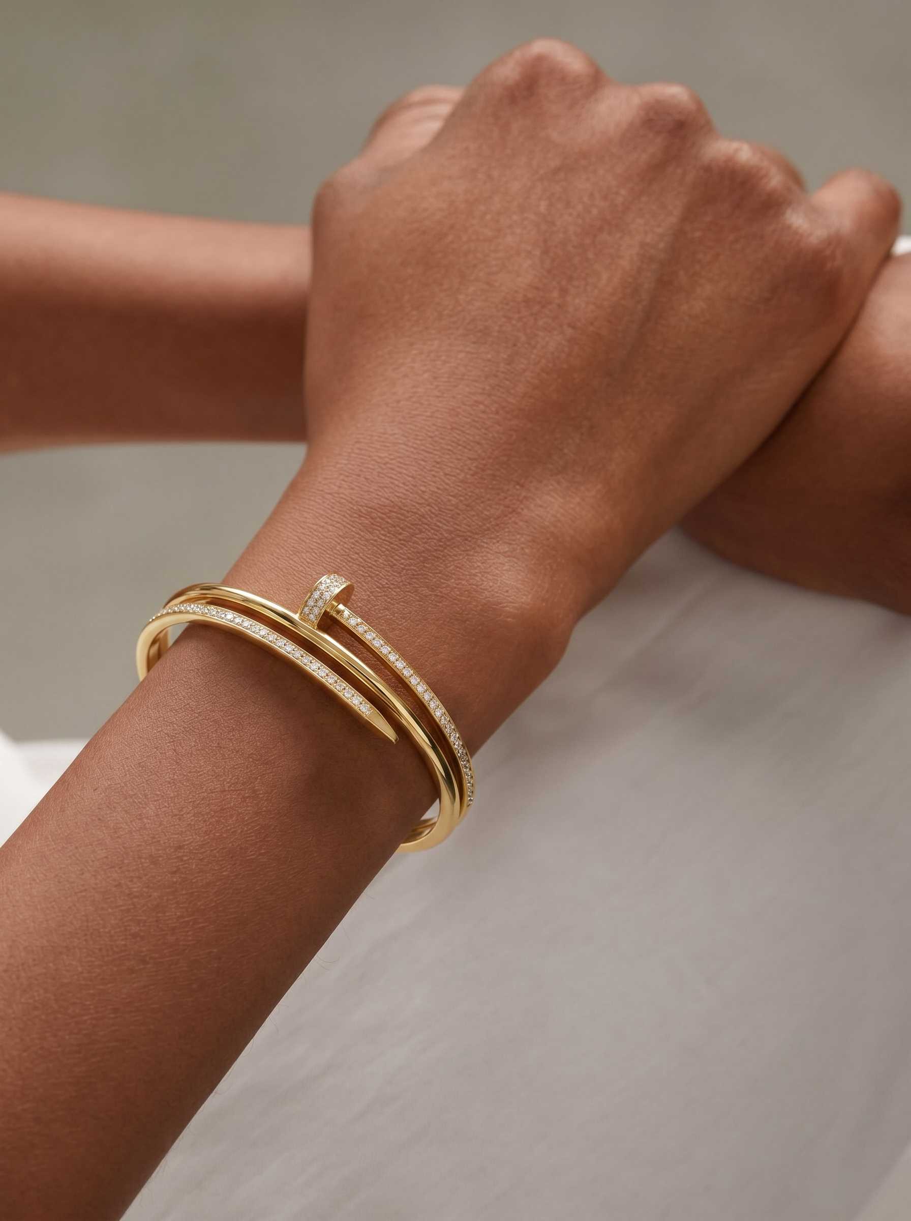 Crystal Nail Cuff Bracelet For Women