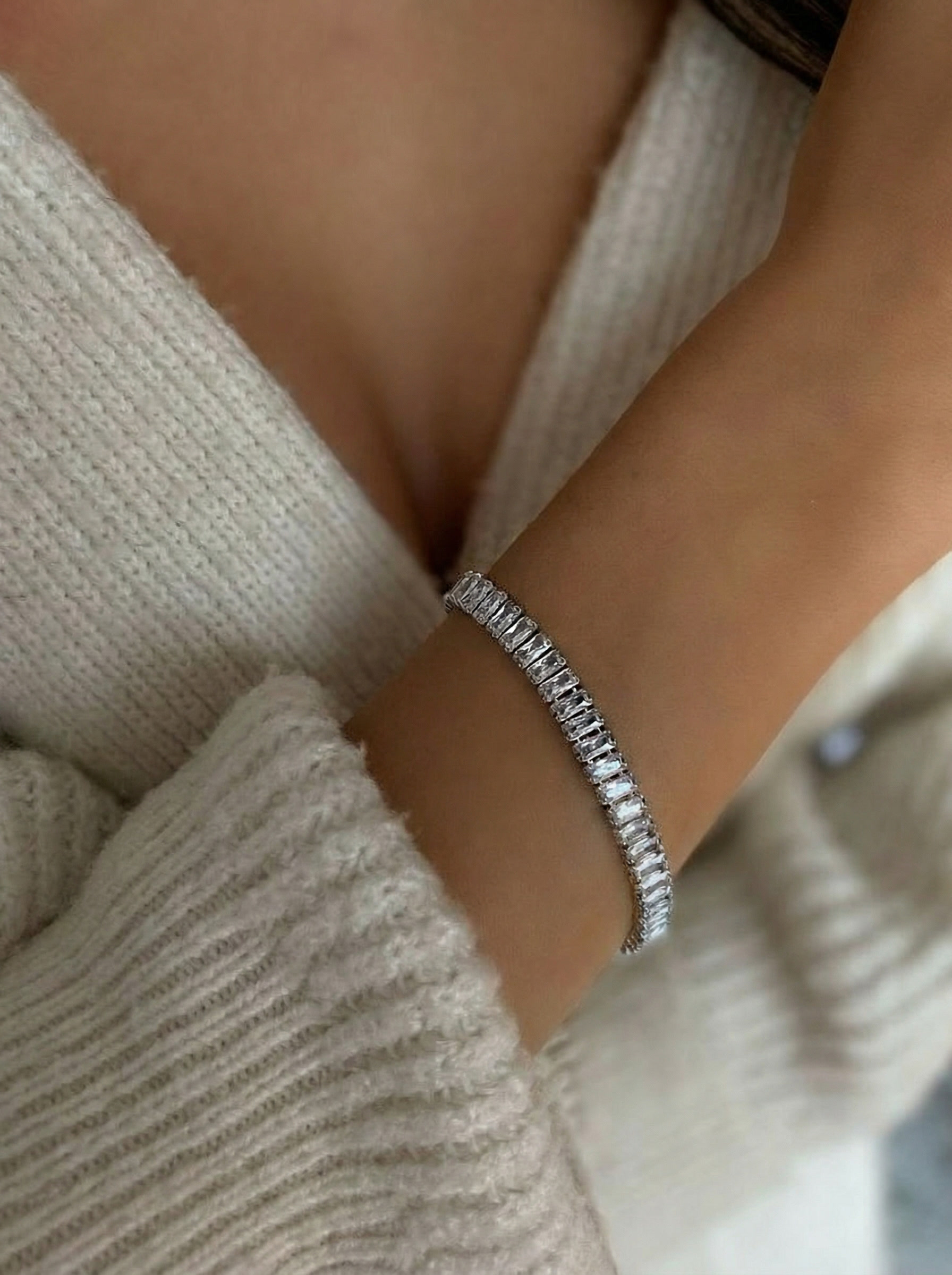 Eterna Baguette Tennis Bracelet