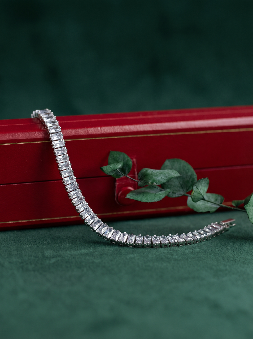 Eterna Baguette Tennis Bracelet