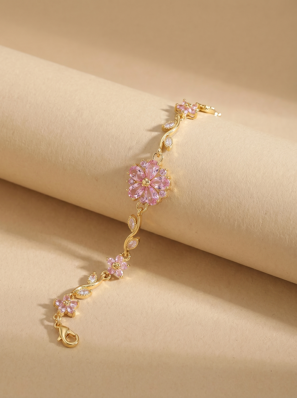 Blush Bloom Floral Tulip Bracelet