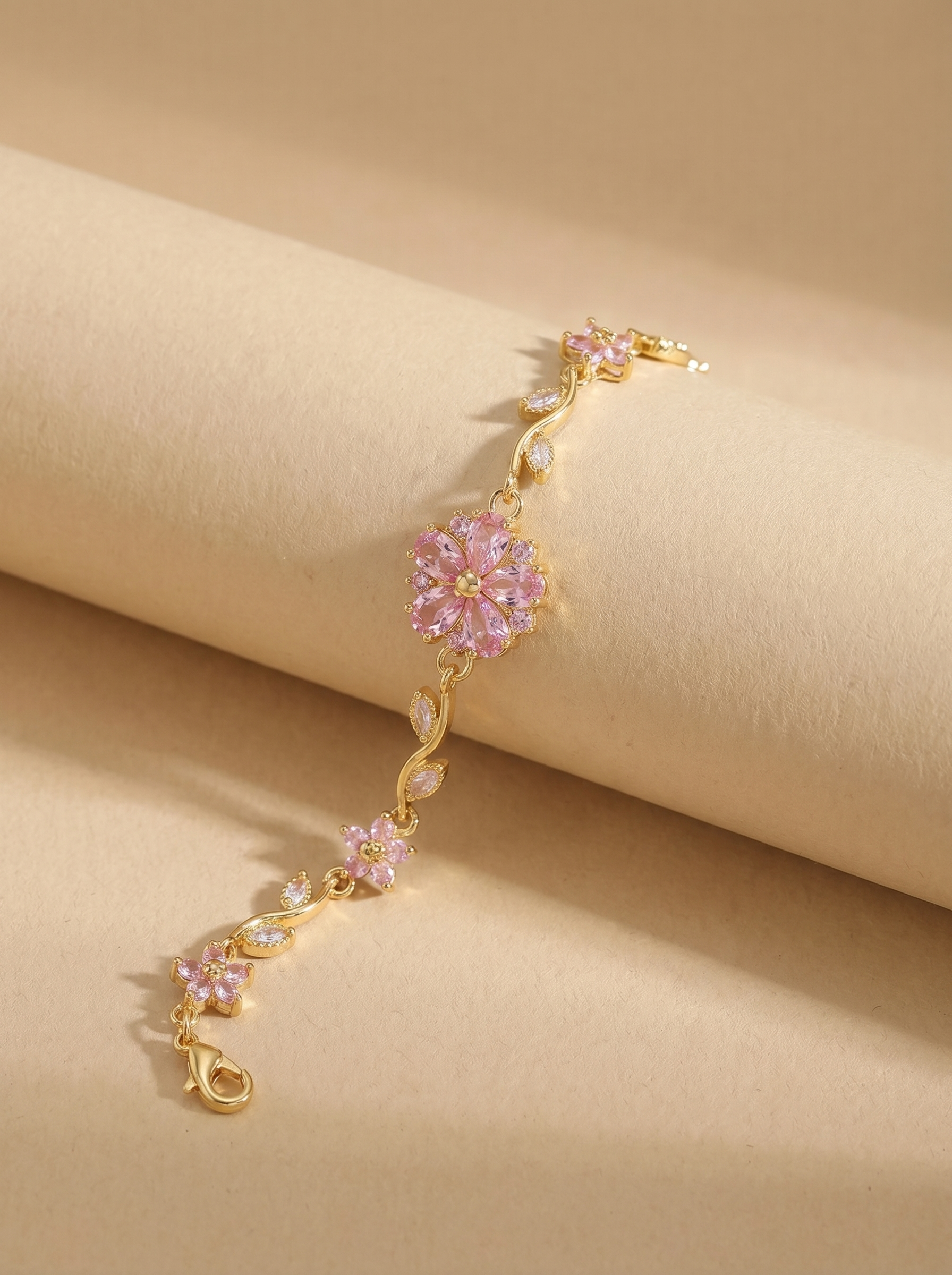 Blush Bloom Floral Tulip Bracelet