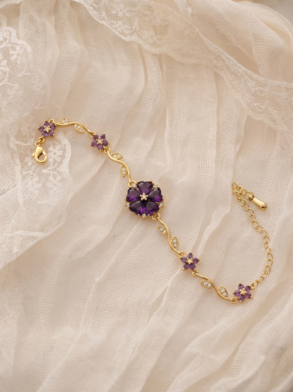Amora Violet Bloom Bracelet