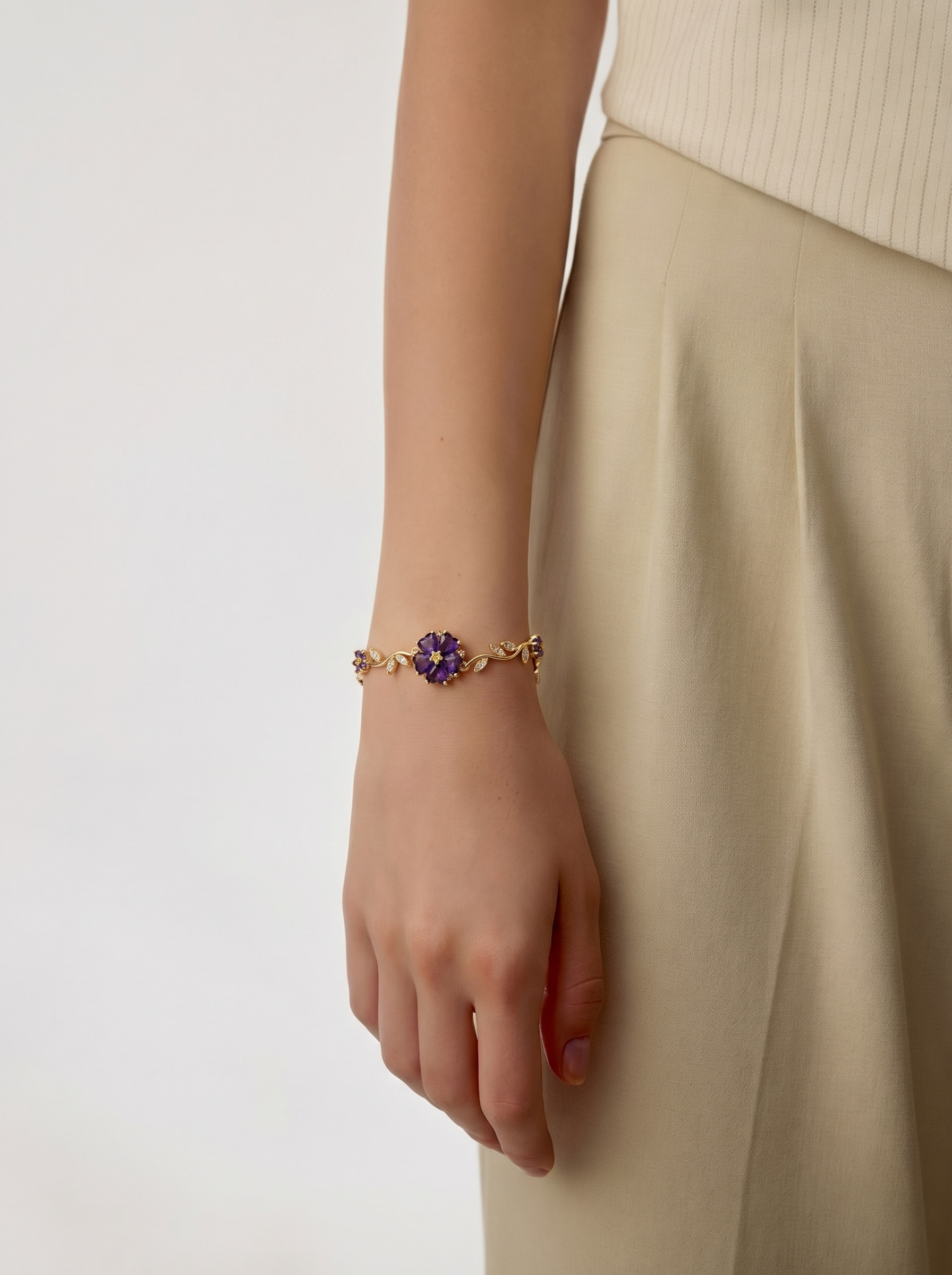 Amora Violet Bloom Bracelet