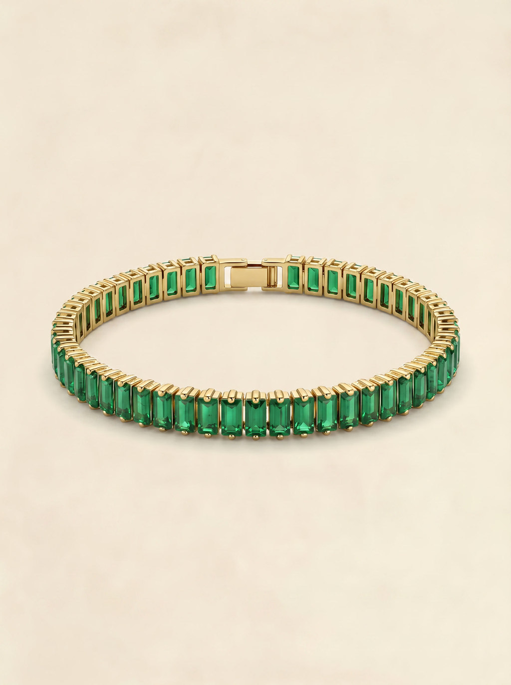 Green Emerald Tennis Bracelet
