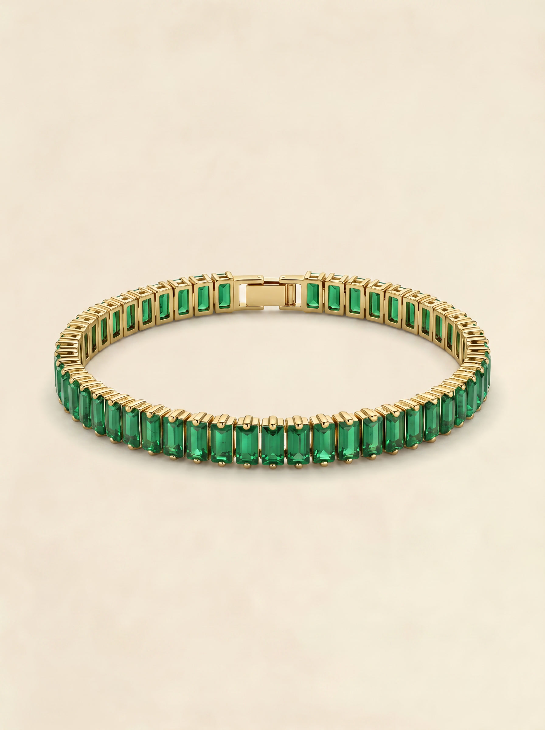 Green Emerald Tennis Bracelet