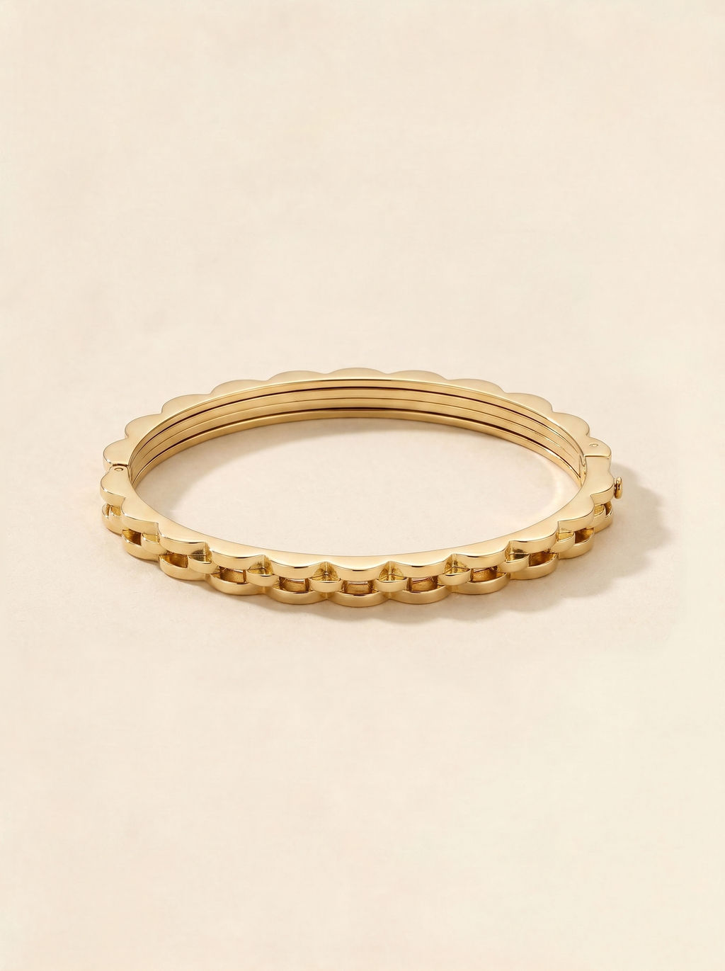 Prestige Gold Tile Link Bracelet