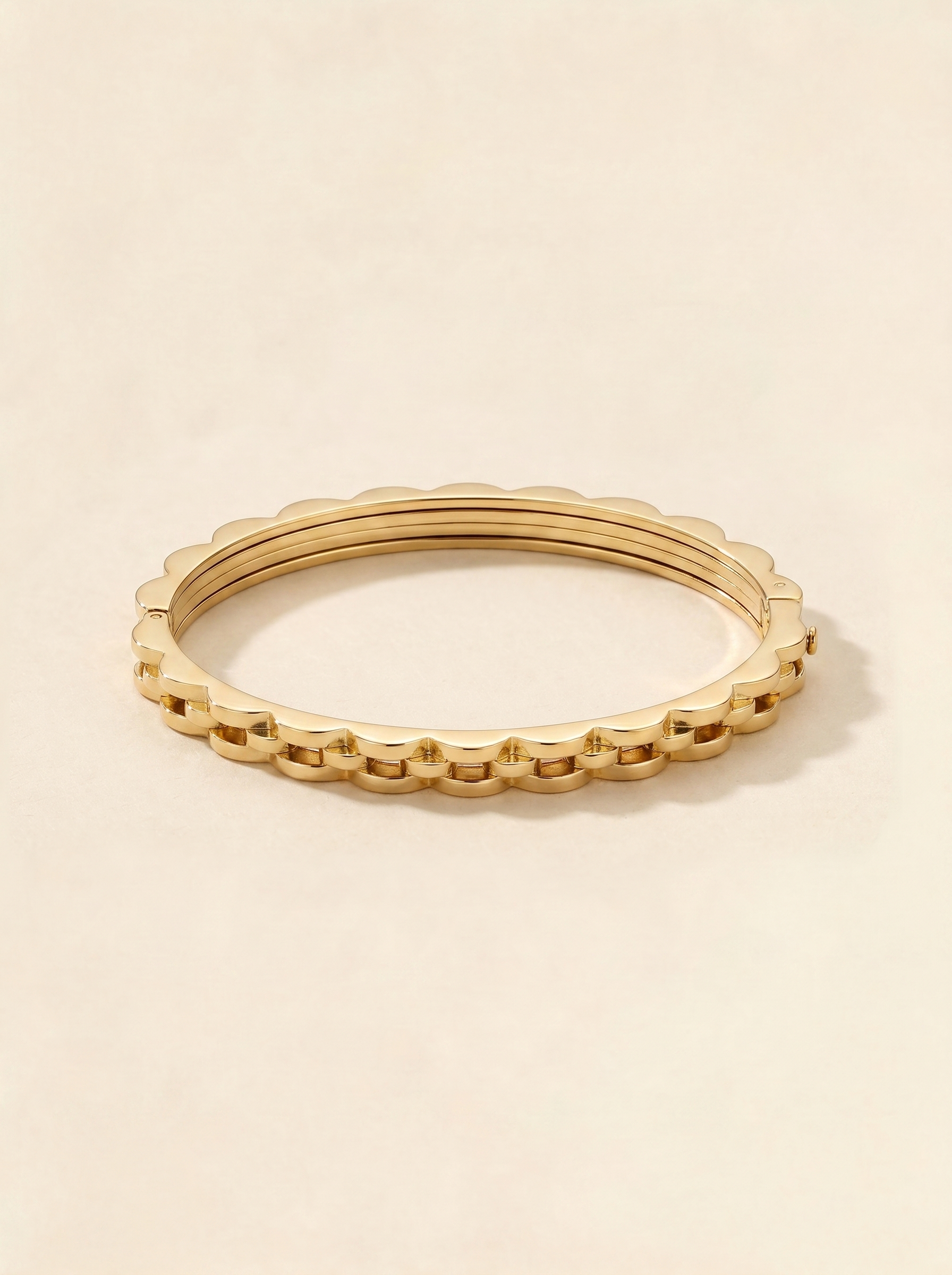 Prestige Gold Tile Link Bracelet