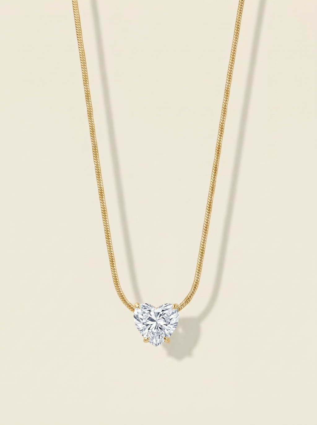 Elegant Diamond Heart Pendant Necklace